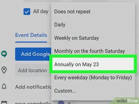 Image titled Add Birthdays to Google Calendar Step 11
