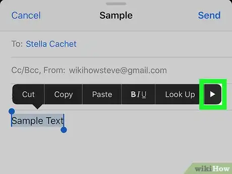 Image titled Embolden, Italicize, and Underline Email Text with iOS Step 8