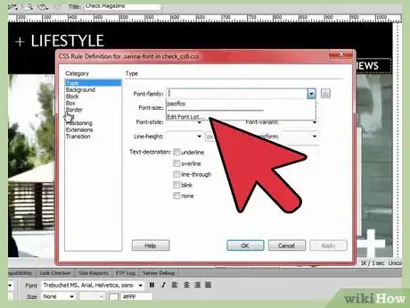 Image titled Add a Font to Dreamweaver Step 10