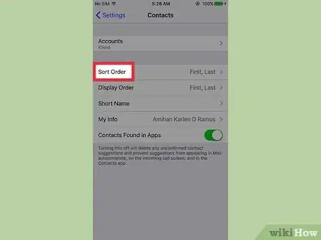 Image titled Sort Contacts by Last Name on an iPhone Step 3