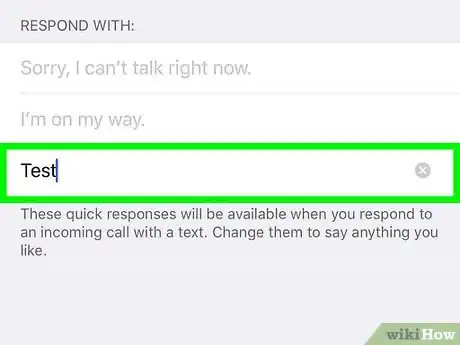 Image titled Respond to Incoming Calls with a Message on an iPhone Step 9