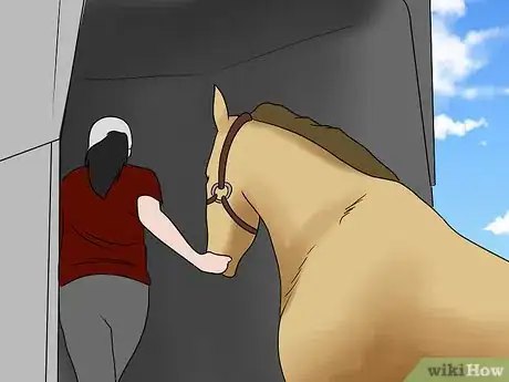 Image titled Load a Frightened Horse Into a Horse Trailer Step 14