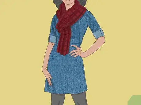 Image titled Style a Denim Dress for Fall Step 4
