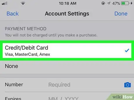 Image titled Change Your iTunes Payment Method on iPhone or iPad Step 8