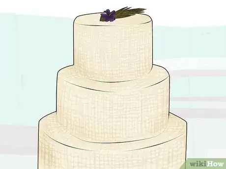 Image titled Decorate a Rustic Wedding Cake Step 3
