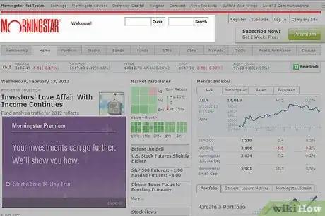 Image titled Use Morningstar to Evaluate a Stock Step 2