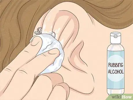 Image titled What Can You Use to Clean an Ear Piercing Step 4