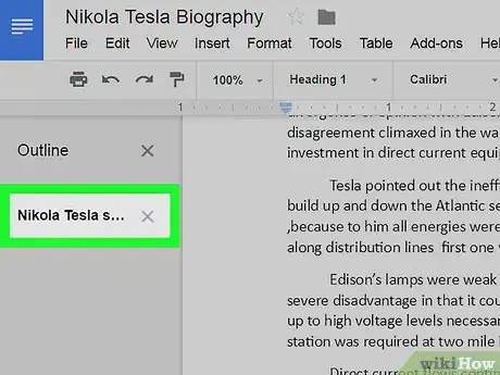 Image titled Add an Outline to a Google Doc on PC or Mac Step 12