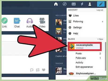 Image titled Reblog Yourself on Tumblr Step 3