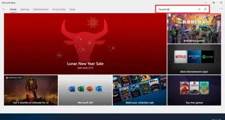 Image titled Search for Facebook on Mircosoft Store.png