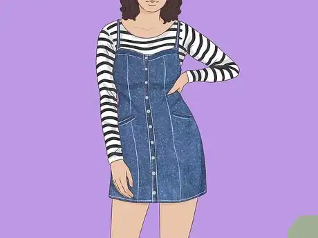 Image titled Style a Denim Dress for Fall Step 1