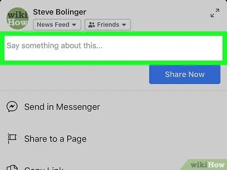 Image titled Share on Facebook Step 12