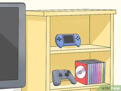 Image titled Decorate Entertainment Center Shelves Step 5