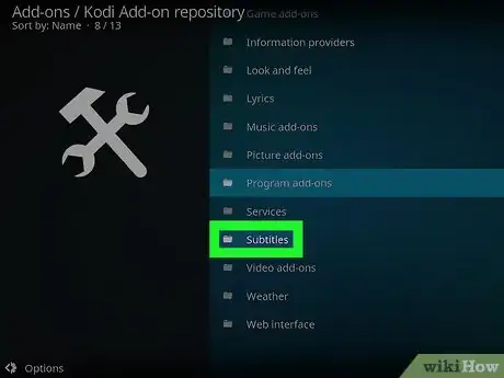 Image titled Install Add‐Ons on Kodi on Android Step 6