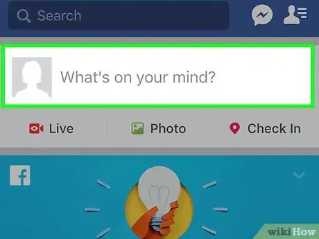 Image titled Upload a Video on Facebook Step 1