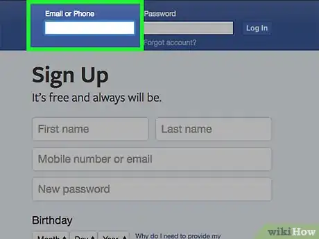 Image titled Log in to Facebook Step 2