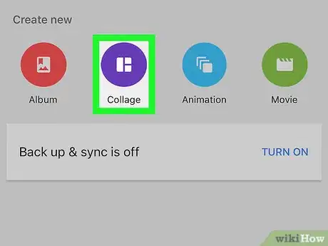 Image titled Make a Collage on Google Photos on iPhone or iPad Step 3