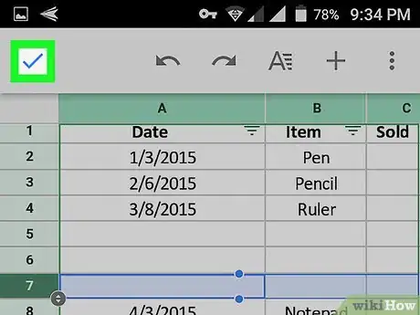 Image titled Insert Multiple Rows on Google Sheets on Android Step 6