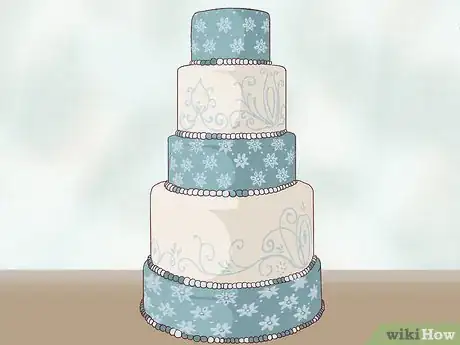 Image titled Decorate a Winter Wedding Cake Step 2