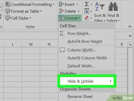 Image titled Unhide Columns in Excel Step 5
