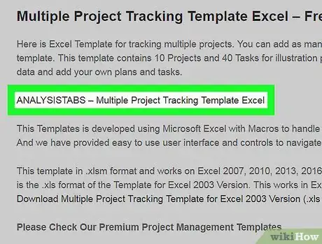 Image titled Track Multiple Projects in Excel on PC or Mac Step 2