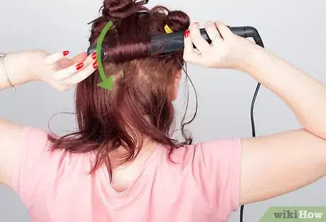 Image titled Do Curls with a Flat Iron Step 6