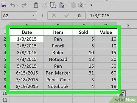 Image titled Create Named Ranges in Excel on PC or Mac Step 3