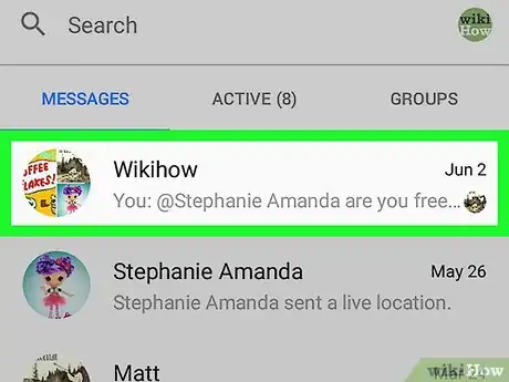 Image titled Start a Group Video Chat in Facebook Messenger on Android Step 2