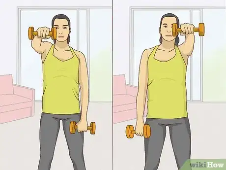 Image titled Do a Front Dumbbell Raise Step 7