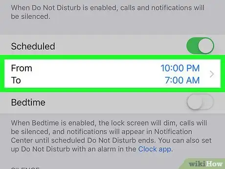Image titled Use Do Not Disturb at Bedtime on iPhone or iPad Step 6
