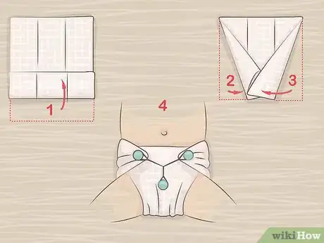 Image titled Fold a Prefold Diaper Step 4