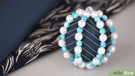 Image titled Make an Elegant No‐Sew Fabric Ball Christmas Ornament Step 13