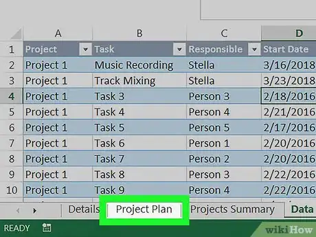 Image titled Track Multiple Projects in Excel on PC or Mac Step 7