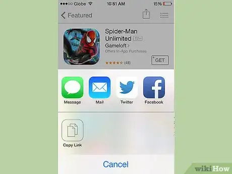 Image titled Share Apps Using an iPhone Step 4