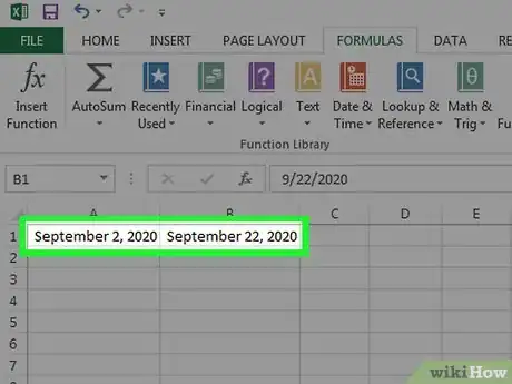 Image titled Calculate Number of Days Between Two Dates in Excel Step 2