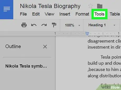 Image titled Add an Outline to a Google Doc on PC or Mac Step 10