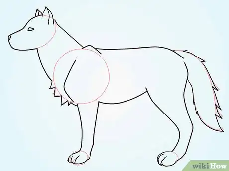 Image titled Draw a Fluffy Crested Wolf Step 7