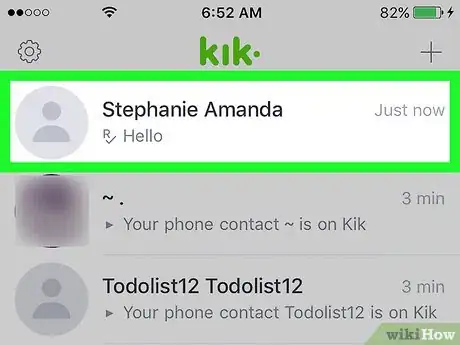 Image titled Use Bitmoji on Kik on iPhone or iPad Step 2