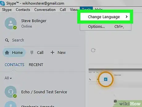 Image titled Change the Language on Skype on a PC or Mac Step 4