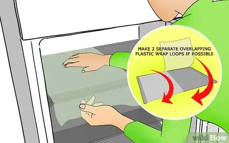 Image titled Cover Refrigerator Shelves in Plastic Wrap Step 6