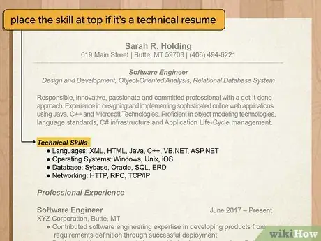 Image titled Show Technical Skills on a Resume Step 2