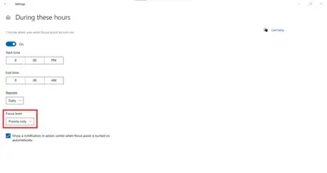 Image titled Select Focus Assist Focus level.png