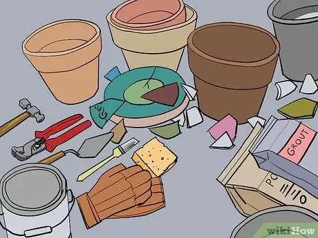 Image titled Create a Pique Assiette Mosaic Step 1