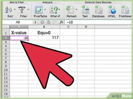 Image titled Solve a Quadratic Equation Using the Goal Seek Feature on Microsoft Excel Step 14