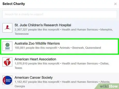 Image titled Start a Fundraiser on Facebook Step 5