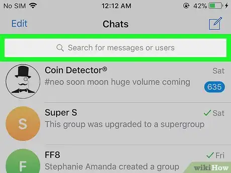 Image titled Search Telegram on iPhone or iPad Step 3