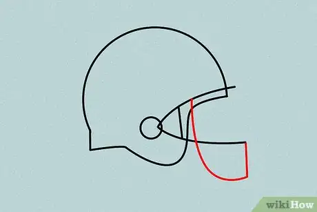 Image titled Draw a Football Helmet Step 4
