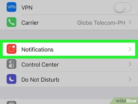 Image titled Turn Off Notifications on iPhone or iPad Step 2
