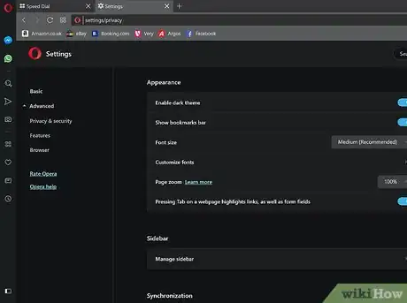 Image titled Activate the Dark Theme on Opera Browser Step 8