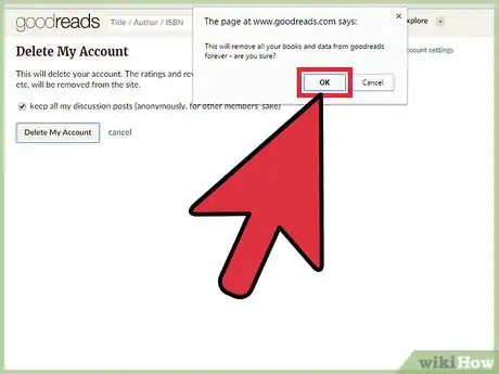 Image titled Close a Goodreads Account Step 7